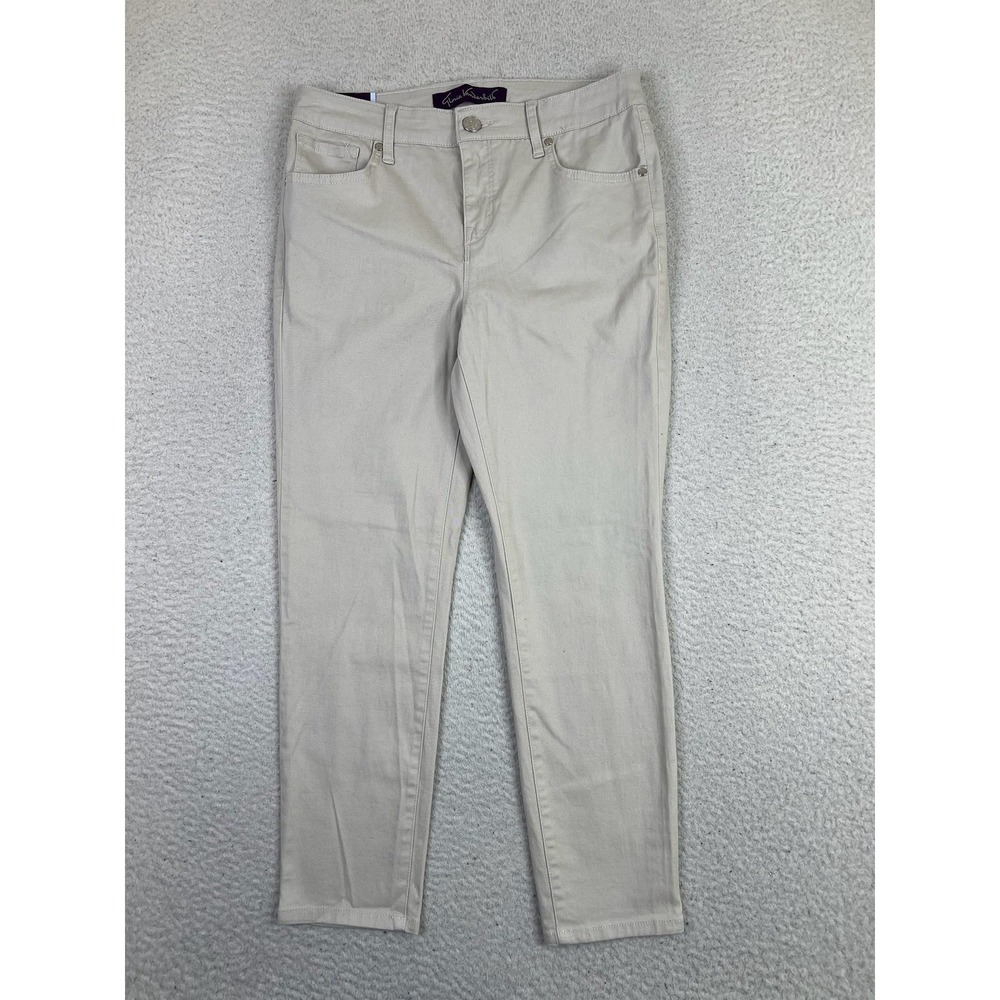 Gloria Vanderbilt Jeans Womens 8P Khaki Bridget Ankle Mid-Rise Stretch Petite